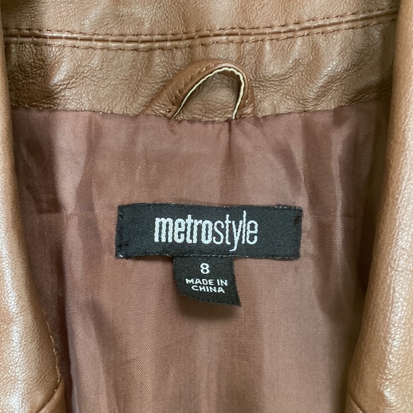 Metro Style Genuine Leather Blazer Jacket - Picture 3 of 7
